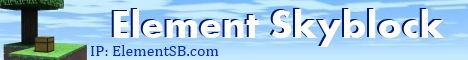 Element Skyblock banner Element Skyblock Minecraft server banner