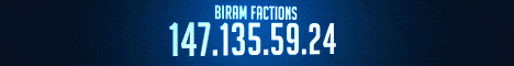 Biram Factions banner Biram Factions Minecraft server banner