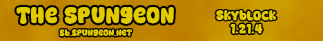 The Spungeon Skyblock banner The Spungeon Skyblock Minecraft server banner