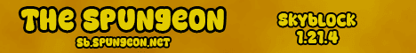 The Spungeon Skyblock banner The Spungeon Skyblock Minecraft server banner