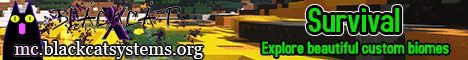 Black Cat X banner Black Cat X Minecraft server banner