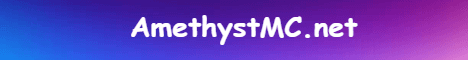 AmethystMC banner AmethystMC Minecraft server banner