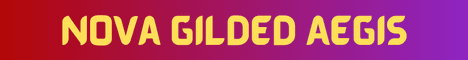 Nova Gilded Aegis banner Nova Gilded Aegis Minecraft server banner