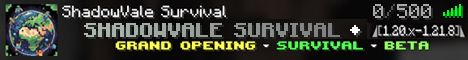 ShadowVale Survival banner ShadowVale Survival Minecraft server banner