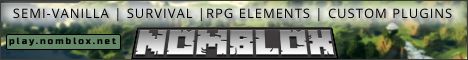NomBlox banner NomBlox Minecraft server banner