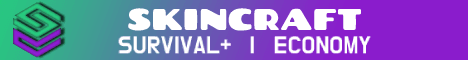 SkinCraft Survival and Economy banner SkinCraft Survival and Economy Minecraft server banner