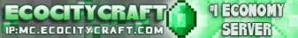 EcoCityCraft Economy banner EcoCityCraft Economy Minecraft server banner