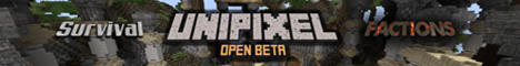 UniPixel banner UniPixel Minecraft server banner