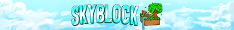 Skyblock banner Skyblock Minecraft server banner