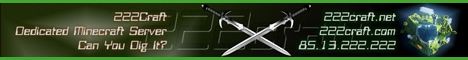 222craft.net banner 222craft.net Minecraft server banner