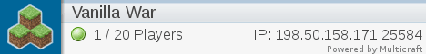Vanilla War banner Vanilla War Minecraft server banner