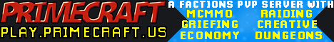 PrimeCraft banner PrimeCraft Minecraft server banner
