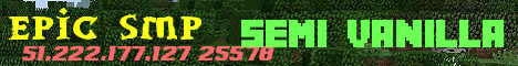 Semi-Vanilla SMP banner Semi-Vanilla SMP Minecraft server banner