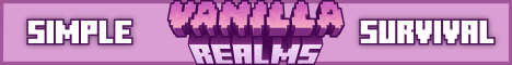 Vanilla Realms banner Vanilla Realms Minecraft server banner