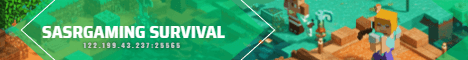 SASRGaming Survival banner SASRGaming Survival Minecraft server banner