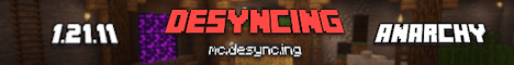Desyncing banner Desyncing Minecraft server banner