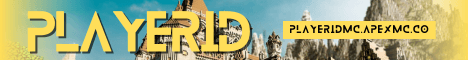 Playerid MC banner Playerid MC Minecraft server banner