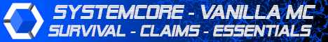 SystemCore banner SystemCore Minecraft server banner