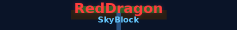 RedDragon SkyBlock banner RedDragon SkyBlock Minecraft server banner