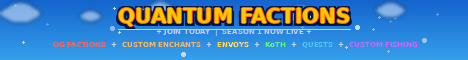 Quantum Factions banner Quantum Factions Minecraft server banner