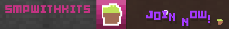 SmpWithKits banner SmpWithKits Minecraft server banner