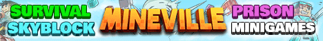 MineVille banner MineVille Minecraft server banner