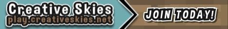 Creative Skies banner Creative Skies Minecraft server banner