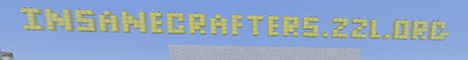 Insane Crafters banner Insane Crafters Minecraft server banner