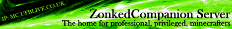 The ZonkedCompanion Redstone Server banner The ZonkedCompanion Redstone Server Minecraft server banner