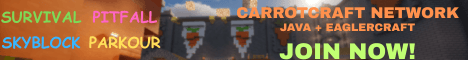 Carrotcraft banner Carrotcraft Minecraft server banner