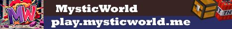 MysticWorld banner MysticWorld Minecraft server banner