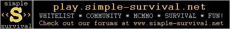 Simple Survival banner Simple Survival Minecraft server banner