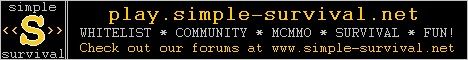 Simple Survival banner Simple Survival Minecraft server banner