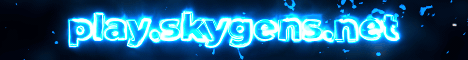 SkyGens banner SkyGens Minecraft server banner