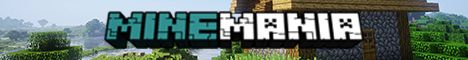 MineMania banner MineMania Minecraft server banner