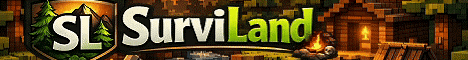 SurviLand banner SurviLand Minecraft server banner