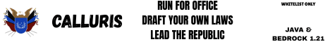 Republic of Calluris banner Republic of Calluris Minecraft server banner