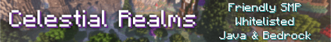 Celestial Realms banner Celestial Realms Minecraft server banner