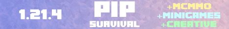 Pip banner Pip Minecraft server banner