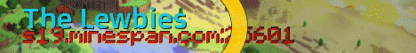 The Lewbies banner The Lewbies Minecraft server banner