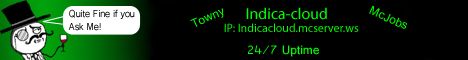Indica Cloud banner Indica Cloud Minecraft server banner