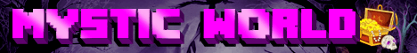 MysticWorld banner MysticWorld Minecraft server banner