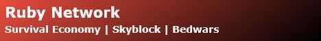 Ruby Network banner Ruby Network Minecraft server banner