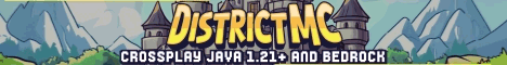 DistrictMC banner DistrictMC Minecraft server banner
