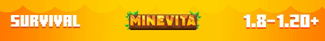Minevita banner Minevita Minecraft server banner