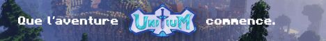 Unitium banner Unitium Minecraft server banner