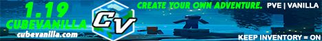 CubeVanilla banner CubeVanilla Minecraft server banner
