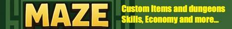 MazeMC banner MazeMC Minecraft server banner