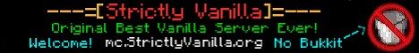 Strictly Vanilla banner Strictly Vanilla Minecraft server banner