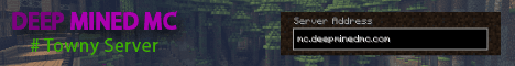 Deep Mined banner Deep Mined Minecraft server banner